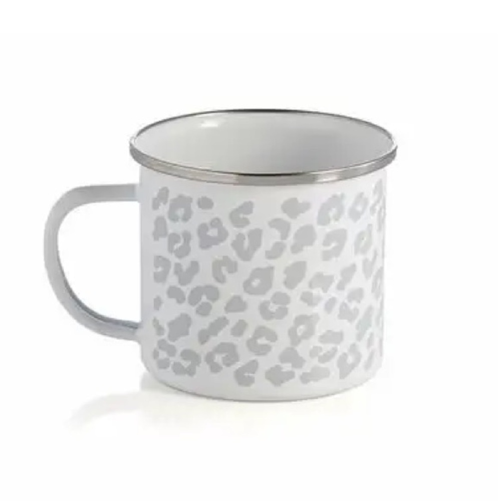 Shiraleah Leopard Print Enamel Coffee Mug